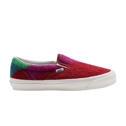 Vans: Красные кроссовки  Classic Slip On