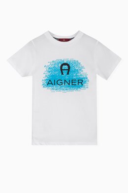 Aigner: Футболка с принтом