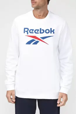 Reebok: Белый свитшот 