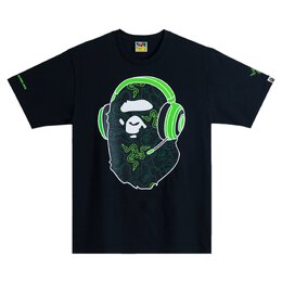 A BATHING APE: Чёрная футболка 