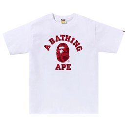 A BATHING APE: Белая футболка 