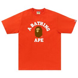 A BATHING APE: Оранжевая футболка 