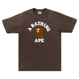 A BATHING APE: Коричневая футболка 