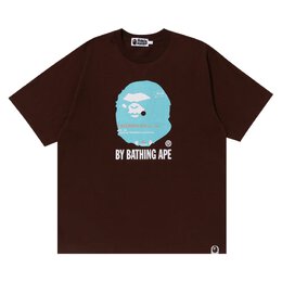 A BATHING APE: Коричневая футболка 