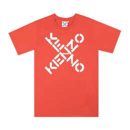 Kenzo: Красная футболка Big X