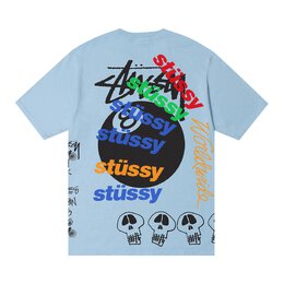 Stussy: Голубая футболка 