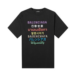 Balenciaga: Чёрная футболка 