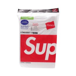 Supreme: Белая футболка  Hanes