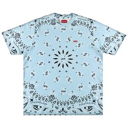 Supreme: Голубая футболка 