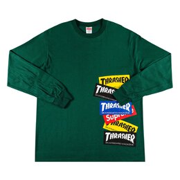 Supreme: Тёмная футболка  Thrasher