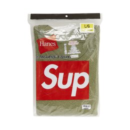 Supreme: Зелёная футболка  Hanes