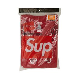 Supreme: Красная футболка  Hanes