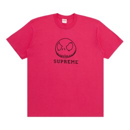 Supreme: Розовая футболка  Skeleton