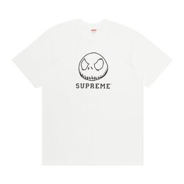 Supreme: Белая футболка  Skeleton