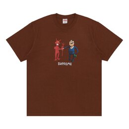 Supreme: Коричневая футболка 