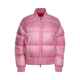 Moncler: Розовая куртка 