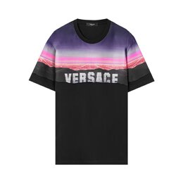 Versace: Футболка с принтом 