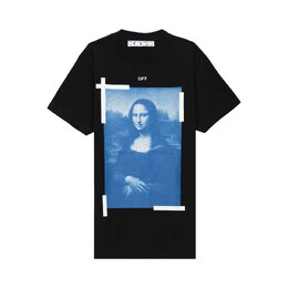 Off-White: Чёрная футболка  Monalisa