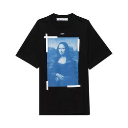 Off-White: Чёрная футболка  Monalisa