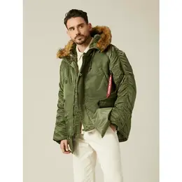 ALPHA INDUSTRIES: Зелёный пуховик