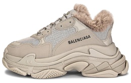 Balenciaga: Бежевые кроссовки  Triple S