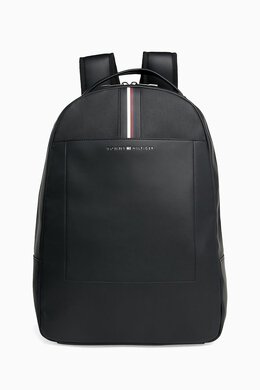 Tommy Hilfiger: Чёрный рюкзак Signature