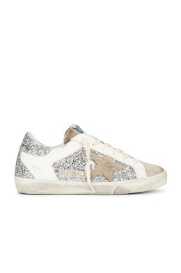 Golden Goose: Серебристые кроссовки  Super Star