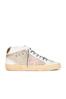 Golden Goose: Розовые кроссовки  Mid Star