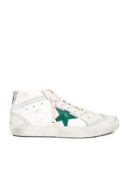 Golden Goose: Зелёные кроссовки  Mid Star