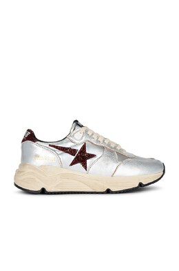 Golden Goose: Серебристые кроссовки  Running Sole