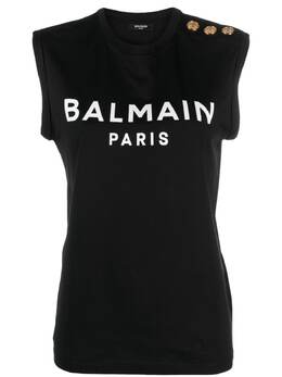 Balmain: Хлопковый топ 