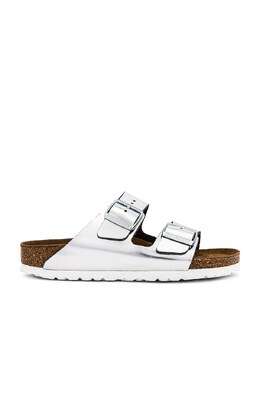 Birkenstock: Серебристые сандалии  Arizona