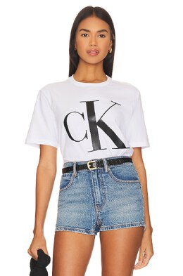 Calvin Klein: Белая футболка 
