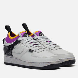 Nike: Серые кроссовки Air Force 1 Low