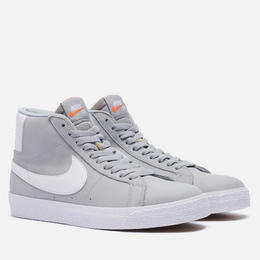 Nike: Серые кроссовки SB Zoom Blazer Mid