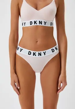 DKNY: Бежевые трусы 