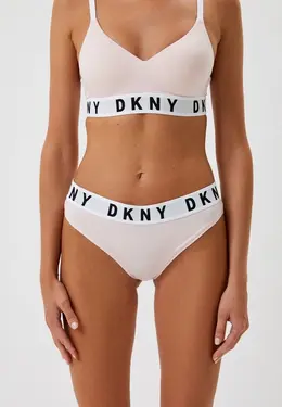 DKNY: Бежевые трусы 