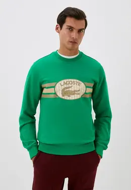 Lacoste: Зелёный свитшот 