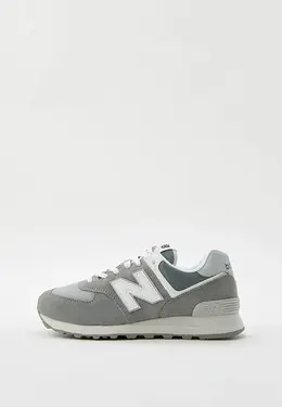 New Balance: Серые кроссовки