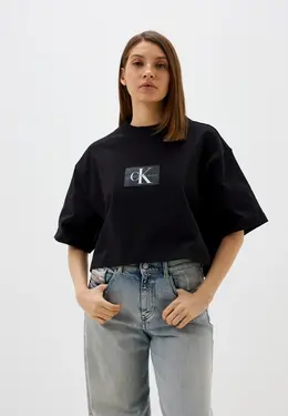 Calvin Klein Jeans: Чёрная футболка 