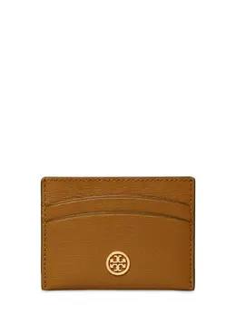 TORY BURCH: Коричневый картхолдер Robinson