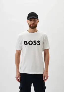 Boss: Белая футболка 