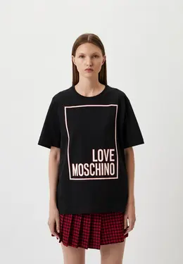 Love Moschino: Чёрная футболка