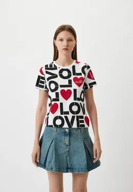 Love Moschino: Белая футболка