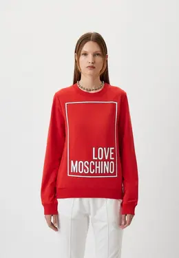 Love Moschino: Красный свитшот