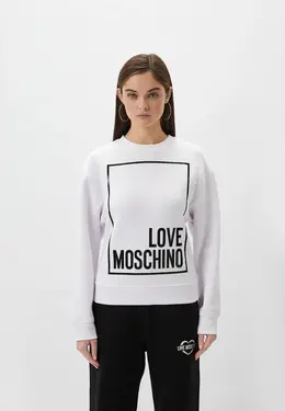 Love Moschino: Белый свитшот 