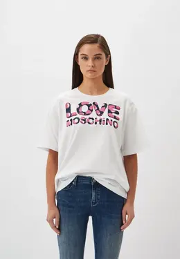 Love Moschino: Белая футболка 