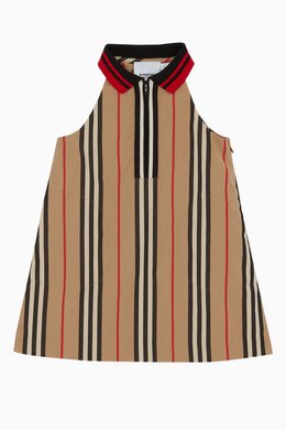 Burberry: Платье Icon Stripe в полоску