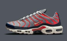 Nike: Серые кроссовки Air Max Plus