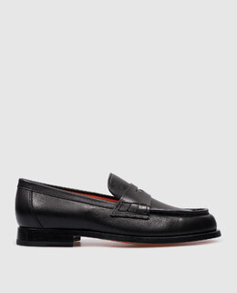 Santoni: Чёрные лоферы 